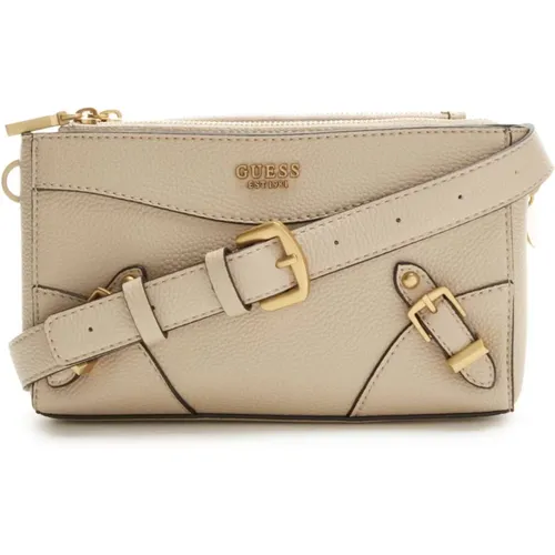 Mini Khaki Shoulder Bag for Women , female, Sizes: ONE SIZE - Guess - Modalova