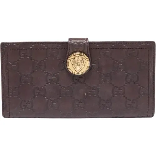 Pre-owned Wallets, female, , Size: ONE SIZE Pre-owned Leather wallets - Gucci Vintage - Modalova