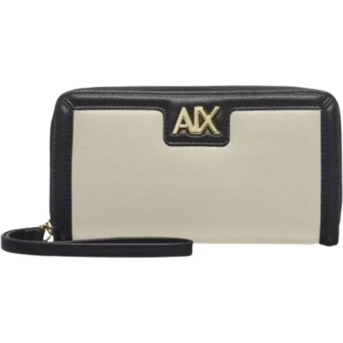 Wallets & Cardholders, female, , Size: ONE SIZE Large Wallet with Stylish Design - Armani Exchange - Modalova