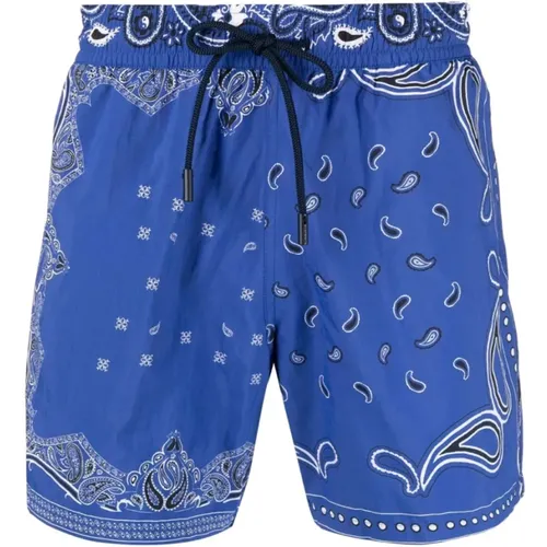 Beachwear, male, , Size: S Paisley Print Logo Swim Shorts - ETRO - Modalova