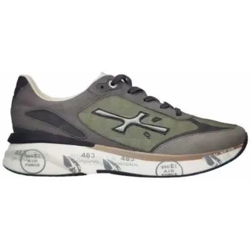 Green Nylon Suede Sneakers , male, Sizes: 10 UK, 8 UK - Premiata - Modalova