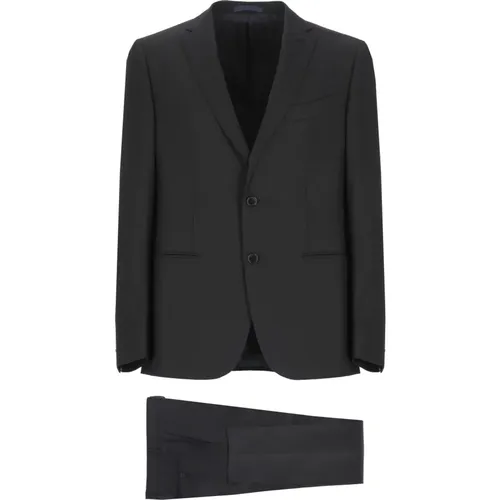 Single Breasted Suits, male, , Size: M Wool Suit Jacket with Pants - Caruso - Modalova