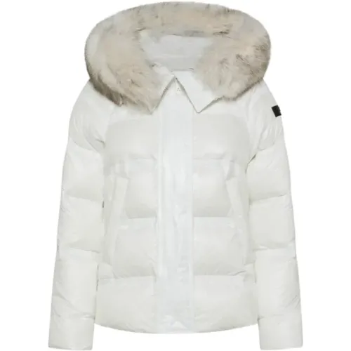 Glänzende Nylon Winterjacke mit Pelz - Peuterey - Modalova