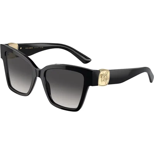 Dg4470-501/8G Sonnenbrille Schwarz Dunkelgrau , Damen, Größe: 54 MM - Dolce & Gabbana - Modalova