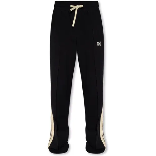 Sweatpants, male, , Size: M Side-stripe sweatpants - Palm Angels - Modalova