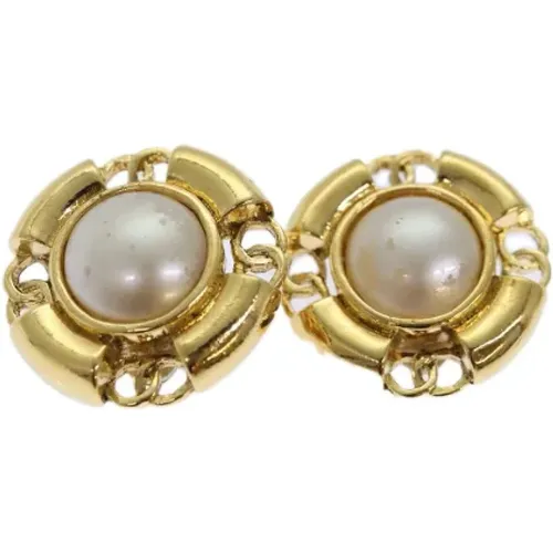 Pre-owned Jewellery, female, , Size: ONE SIZE Pre-owned Metal earrings - Chanel Vintage - Modalova