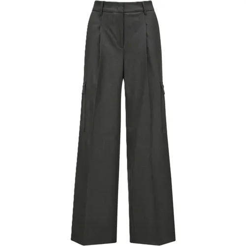 Pleat Cargo Pants , female, Sizes: L, XL, XS - CAMBIO - Modalova