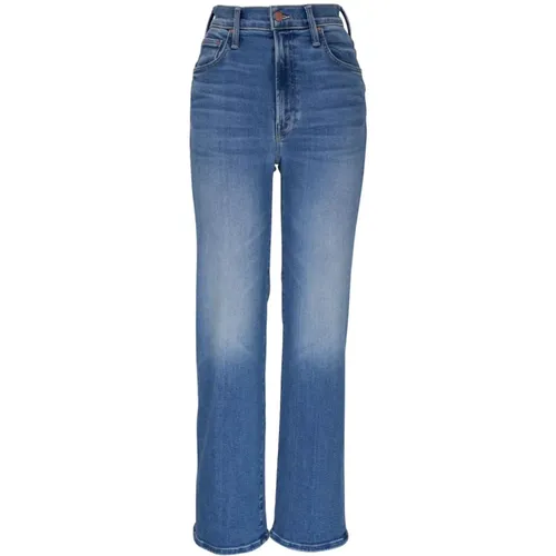 Zip Flood Straight Leg Jeans , female, Sizes: W30, W29, W25, W26 - Mother - Modalova