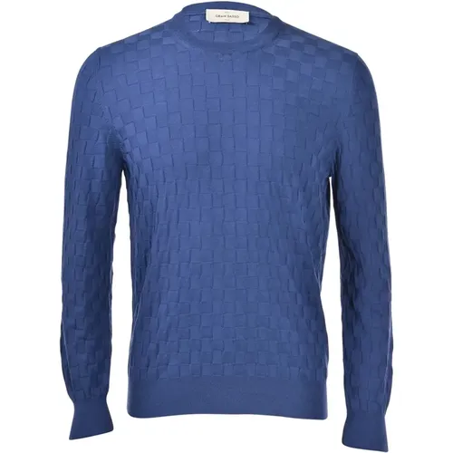 Round-neck Knitwear, male, , Size: 3XL Round neck knit top for women - Gran Sasso - Modalova