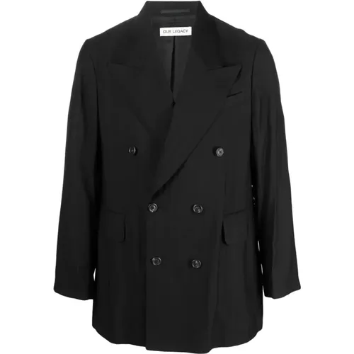 Blazers, male, , Size: L Sharp DB Blazer - Our Legacy - Modalova