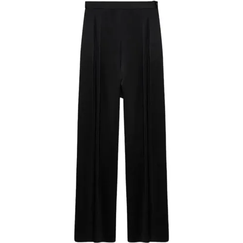 Wide Trousers, female, , Size: XS Wide Wool Trousers - Fabiana Filippi - Modalova