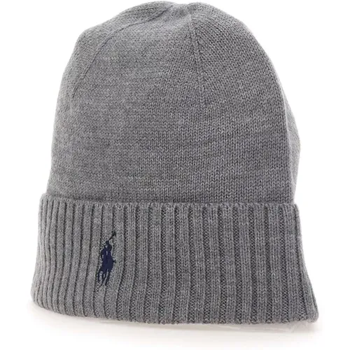 Beanies, male, , Size: ONE SIZE Grey Hats Collection - Polo Ralph Lauren - Modalova