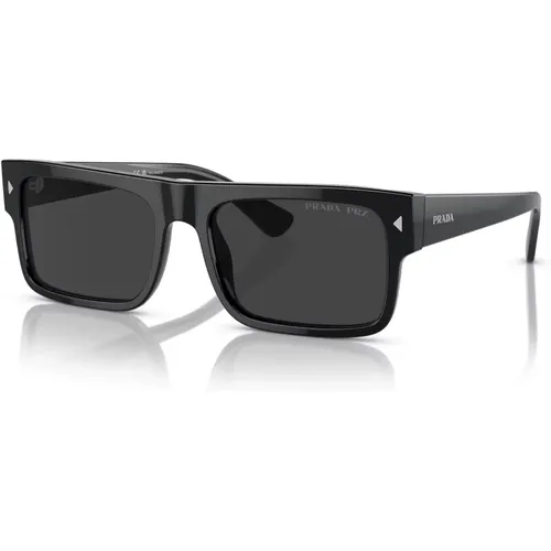 Schwarze Sonnenbrille A10S Stil , Herren, Größe: 57 MM - Prada - Modalova