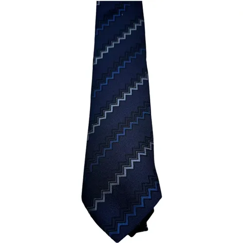 Ties, male, , Size: ONE SIZE Silk Patterned Tie - Missoni - Modalova