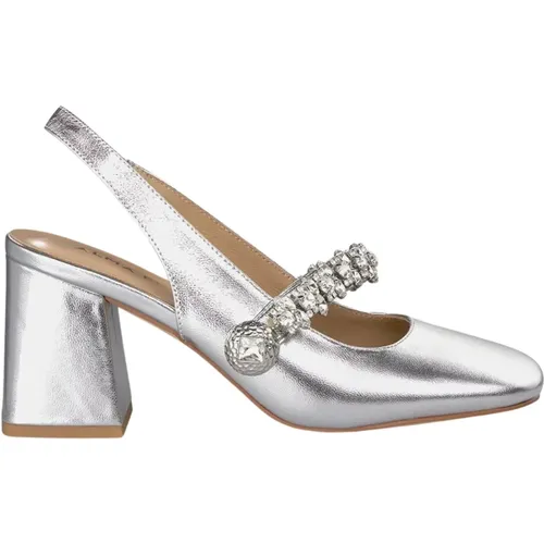 Square Heel Womens Shoes with Rhinestone Detail , female, Sizes: 3 UK, 5 UK, 7 UK, 6 UK, 8 UK, 4 UK - Alma en Pena - Modalova