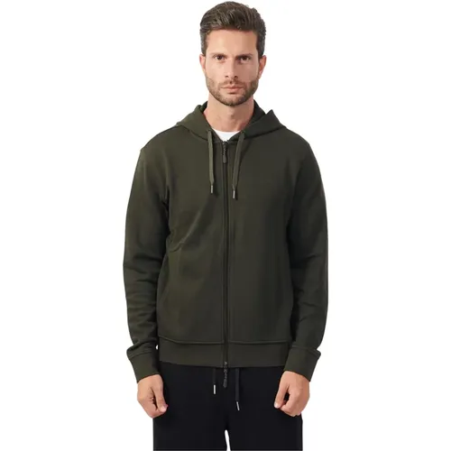 Grüner Kapuzenpullover aus Baumwolle Regular Fit , Herren, Größe: L - Armani Exchange - Modalova