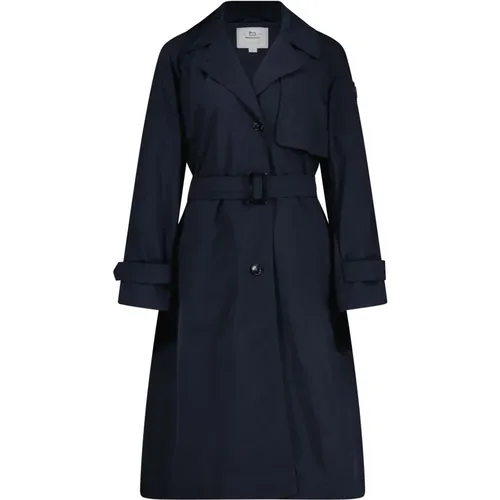 Klassischer Trenchcoat , Damen, Größe: M - Woolrich - Modalova