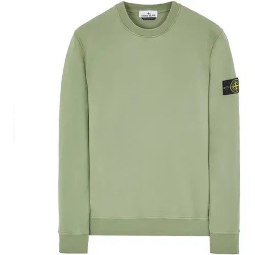 Grüner Pullover mit gerippten Details , Herren, Größe: 2XL - Stone Island - Modalova