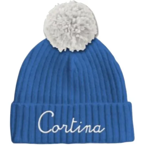 Beanies, male, , Size: ONE SIZE Wool Pom Pom Beanie Cortina - MC2 Saint Barth - Modalova