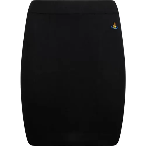 Schwarzes Baumwollhemd mit elastischem Kordelzugbund , Damen, Größe: L - Vivienne Westwood - Modalova
