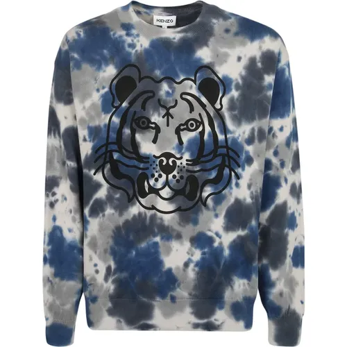 Sweatshirts, male, , Size: XS K-Tiger tie dye sweatshirt - Kenzo - Modalova