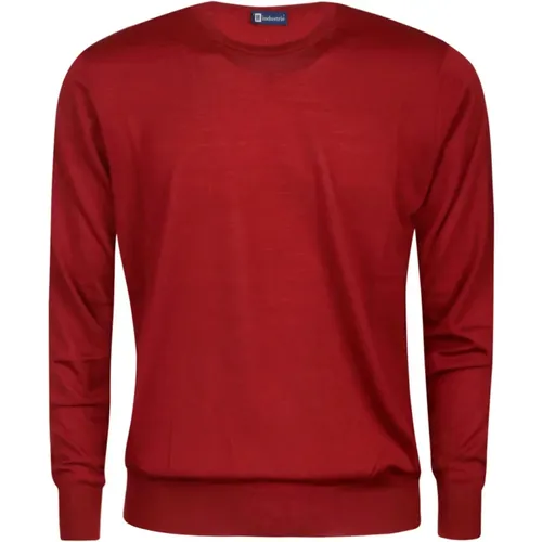 Merino Wool Crewneck Sweater , male, Sizes: 5XL, L, 3XL, 4XL - Hindustrie - Modalova