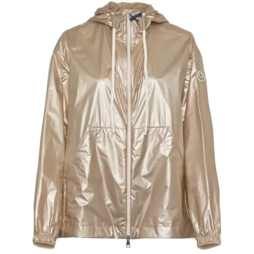 Metallic Hooded Jacket , female, Sizes: L - Moncler - Modalova