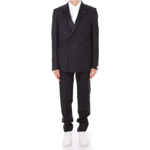 Blauer Zweireihiger Anzug , Herren, Größe: 2XL - Tagliatore - Modalova