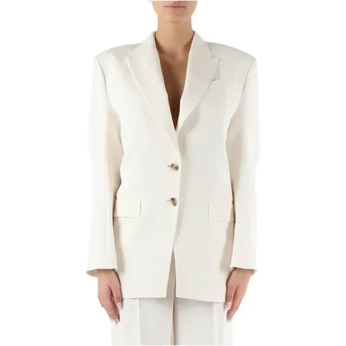 Reversible Viscose Jacket with Decorative Details , female, Sizes: M, L - Boss - Modalova