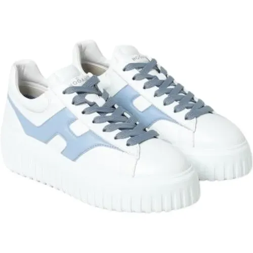 Weiße Flache Schuhe , Damen, Größe: 38 1/2 EU - Hogan - Modalova