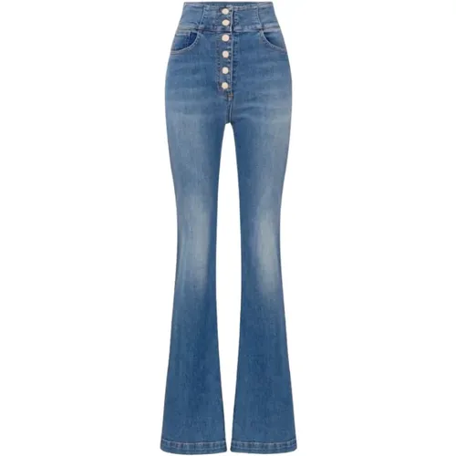 Flared Jeans , Damen, Größe: W27 - Elisabetta Franchi - Modalova