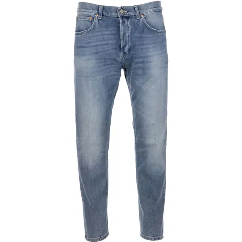 Karotten Slim Fit Jeans in Blau , Herren, Größe: W35 - Dondup - Modalova