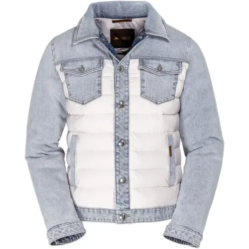 Denimjacke mit Gänsedaunensteppung - Moorer - Modalova