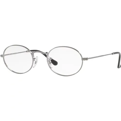 Glasses, unisex, , Size: 48 MM Oval Metal Eyewear Frames Gunmetal - Ray-Ban - Modalova