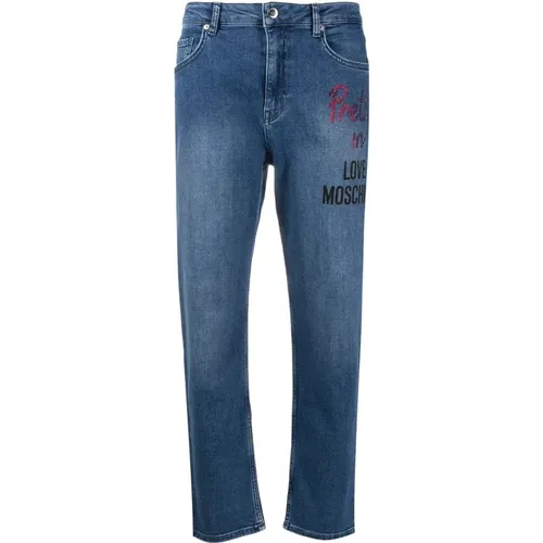 Straight Denim Jeans , female, Sizes: W30 - Love Moschino - Modalova