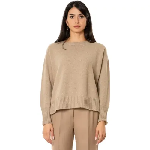Merino and Cashmere Sweater - Reindeer Color , female, Sizes: L - Vanisé - Modalova