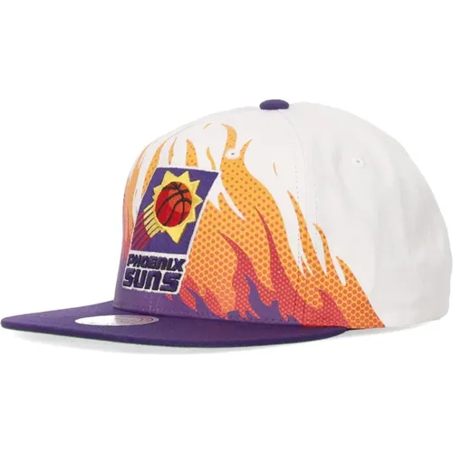 NBA Phoenix Suns Flat Visor Cap , male, Sizes: ONE SIZE - Mitchell & Ness - Modalova