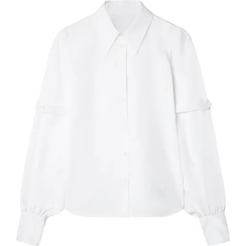 Off , Shirt with Band Detail , female, Sizes: S, XS - Off White - Modalova