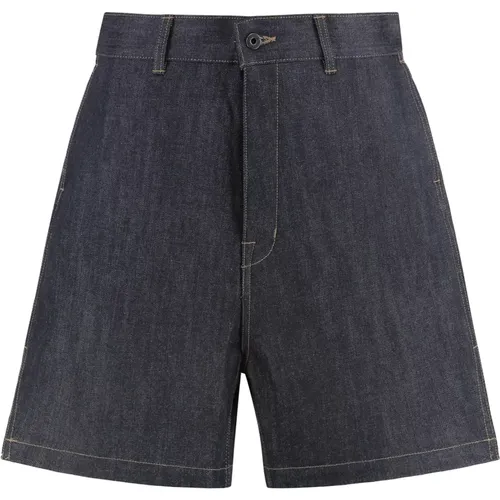 Denim Shorts, male, , Size: W33 Denim Bermuda Shorts - Rick Owens - Modalova