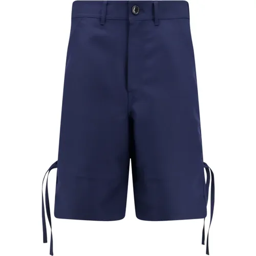 Blaue Shorts mit Knopf und Reißverschluss , Herren, Größe: M - Comme des Garçons - Modalova