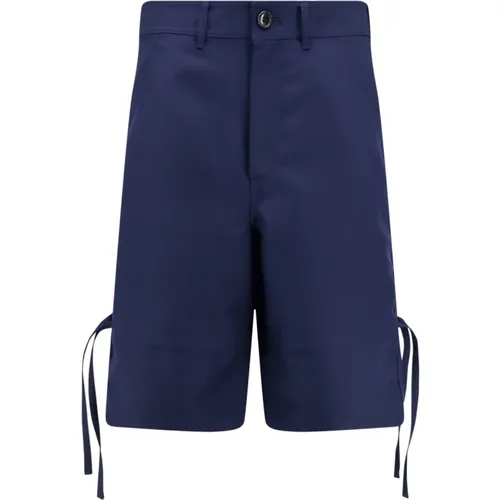 Blaue Shorts mit Knopf und Reißverschluss , Herren, Größe: S - Comme des Garçons - Modalova