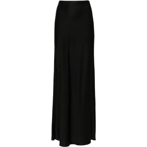 Satin Finish Floor-Length Skirt , female, Sizes: 2XS - PATRIZIA PEPE - Modalova