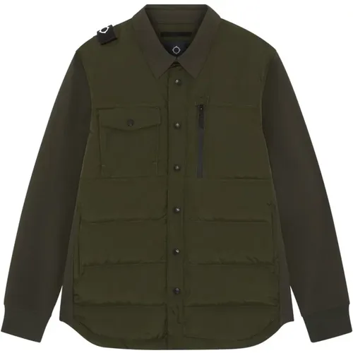 Down Jackets, male, , Size: XL Softshell Down Quilt Overshirt - Ma.strum - Modalova