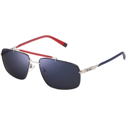 Metall Graue Sonnenbrille für Männer - Fila - Modalova