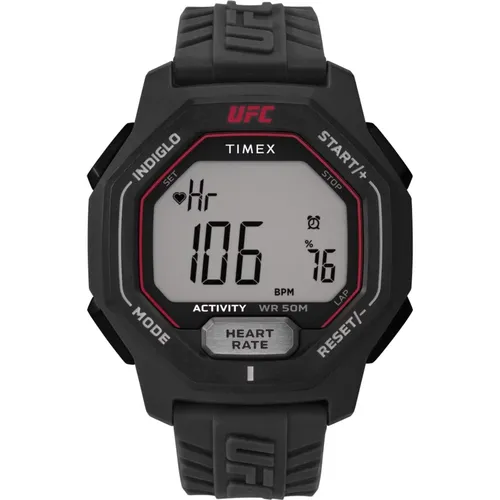 Watches, male, , Size: ONE SIZE UFC Performance Spark Digital Watch - Timex - Modalova