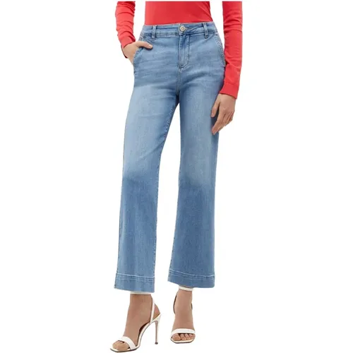 Jeans pant.filetti cropped h.w. , female, Sizes: W31, W29, W33, W26, W27, W24 - Liu Jo - Modalova