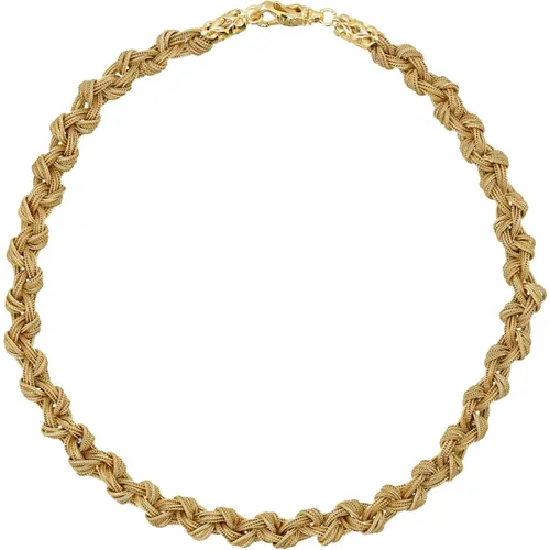 Necklaces, unisex, , Size: ONE SIZE Gold Celtic Rope Knot Necklace - Emanuele Bicocchi - Modalova