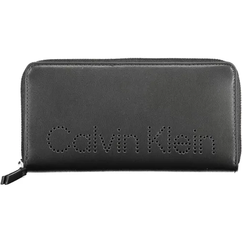 Clutches, female, , Size: ONE SIZE Polyurethane Wallet with Rfid Block - Calvin Klein - Modalova