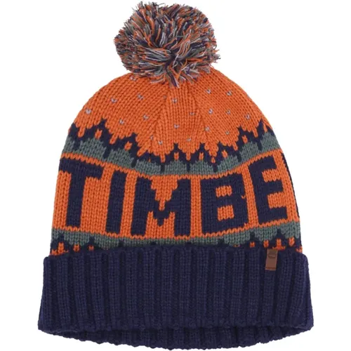 Beanies, male, , Size: ONE SIZE Pom Pom Knit Beanie Hat Rust - Timberland - Modalova