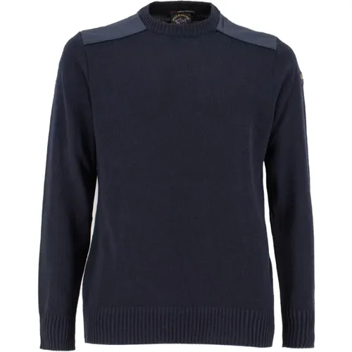 Modern Crewneck Wool Sweater , male, Sizes: S, 2XL - PAUL & SHARK - Modalova